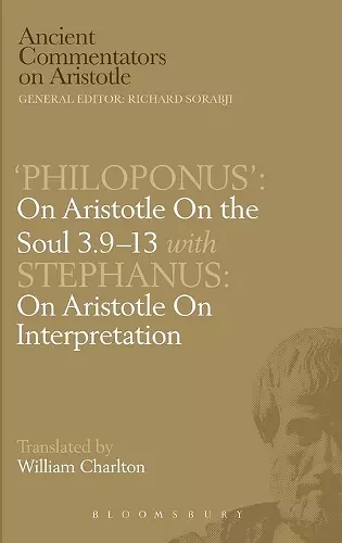 On Aristotle "On the Soul 3.9-13" cover