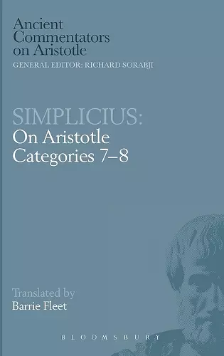 On Aristotle "Categories 7-8" cover