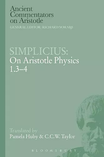 Simplicius: On Aristotle Physics 1.3-4 cover