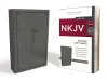 NKJV, Deluxe Gift Bible, Leathersoft, Gray, Red Letter, Comfort Print cover