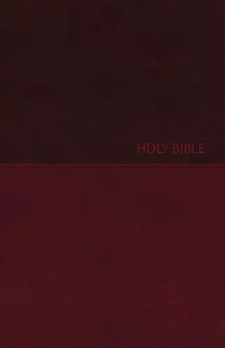NKJV, Value Thinline Bible, Large Print, Burgundy Leathersoft, Red Letter, Comfort Print cover