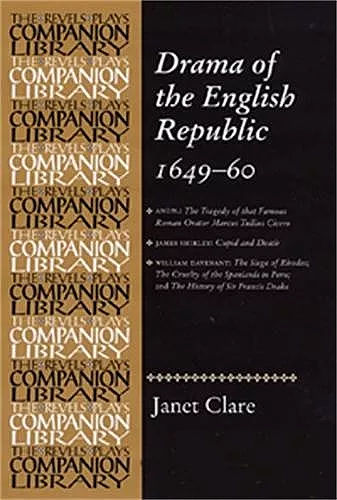Drama of the English Republic, 1649–1660 cover