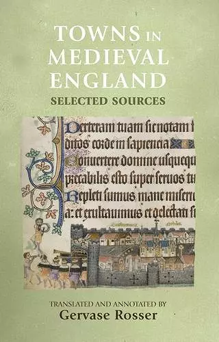 Towns in Medieval England cover