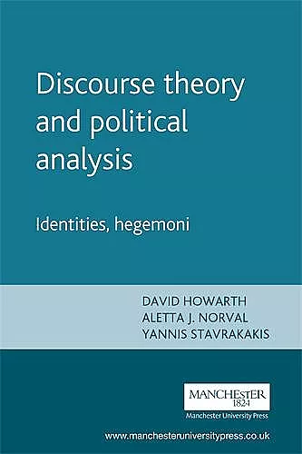 Discourse Theory and Political Analysis cover