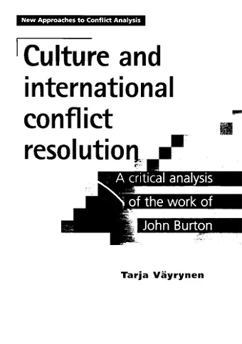 Culture and International Conflict Resolution cover