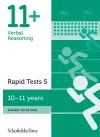 11+ Verbal Reasoning Rapid Tests Book 5: Year 6, Ages 10-11 cover