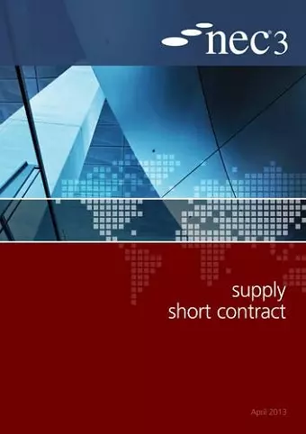 NEC3 Supply Short Contract (SSC) cover