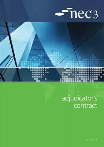 NEC3 Adjudicator's Contract (AC) cover