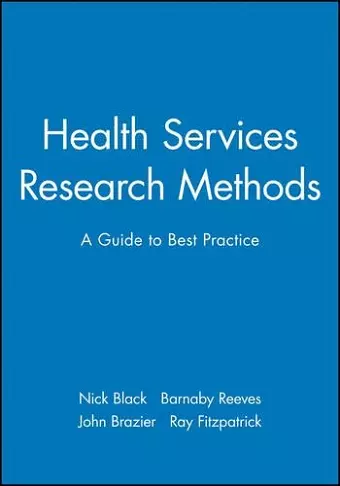 Health Services Research Methods cover