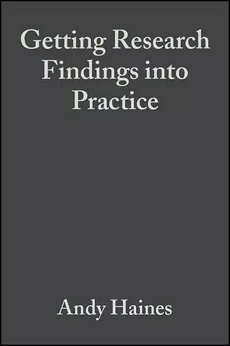 Getting Research Findings into Practice cover