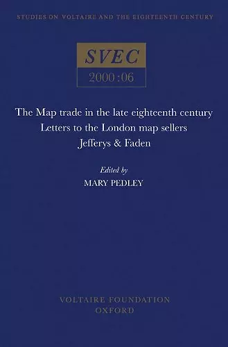 The Map Trade in the Late Eighteenth Century cover