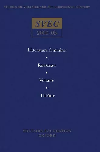 Littérature Féminine; Rousseau; Voltaire; Théâtre cover