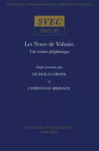 Les Notes de Voltaire cover