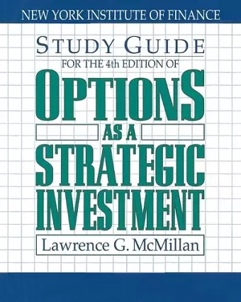 Study Guide for the 4th Edition of Options as a Strategic Investment cover