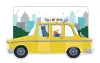 New York City Taxi Shaped Cover Sticky Notes cover