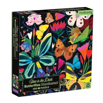 Butterflies Illuminated 500 Piece Glow in the Dark Family Puzzle cover