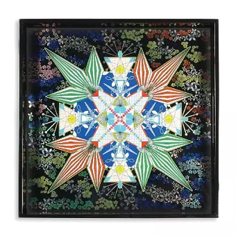 Christian Lacroix Flowers Galaxy Square Lacquer Tray cover