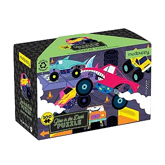 Monster Trucks 100 Piece Glow in the Dark Puzzle cover