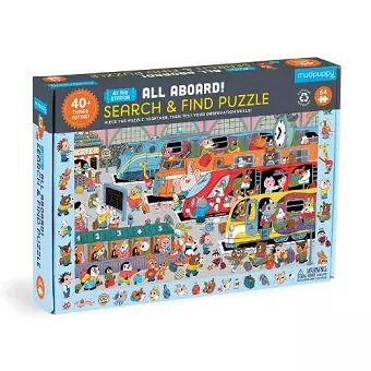 All Aboard! Train Station 64 Piece Search & Find Puzzle cover
