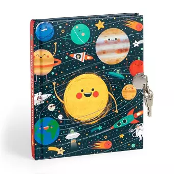 Solar System Locked Diary cover