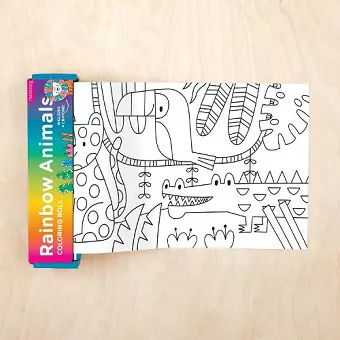 Rainbow Animals Mini Coloring Roll cover