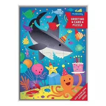 Shark Party Greeting Card Puzzle cover