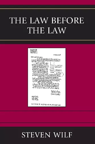 The Law Before the Law cover