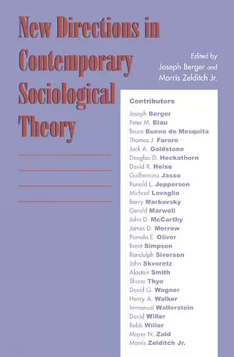 New Directions in Contemporary Sociological Theory cover