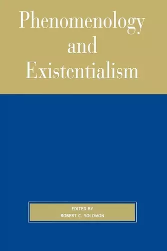 Phenomenology and Existentialism cover