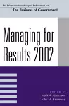 Managing For Results 2002 cover