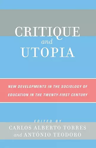 Critique and Utopia cover