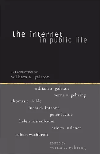 The Internet in Public Life cover