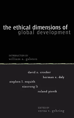 Ethical Dimensions of Global Development cover