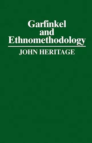 Garfinkel and Ethnomethodology cover