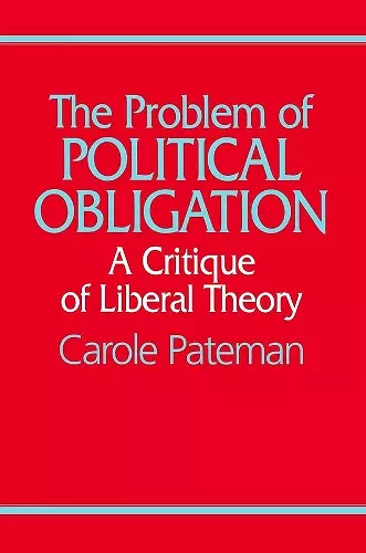 The Problem of Political Obligation cover