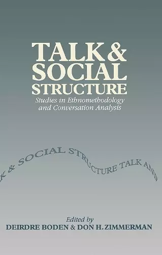 Talk and Social Structure cover