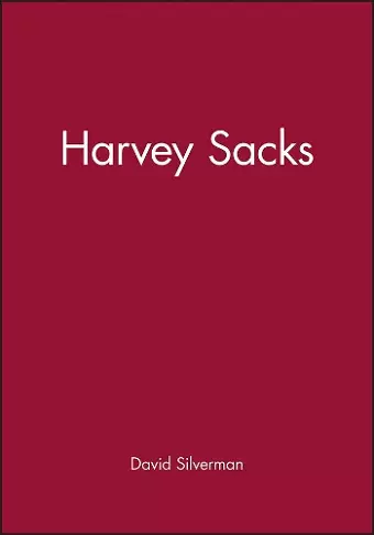 Harvey Sacks cover