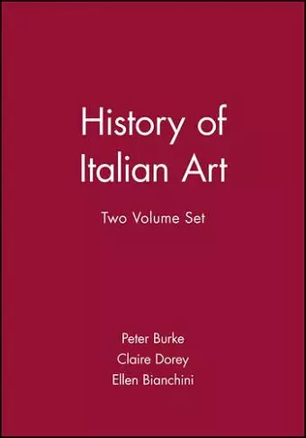 History of Italian Art, 2 Volume Set cover