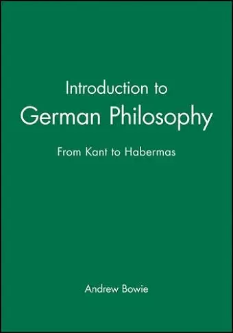 Introduction to German Philosophy cover