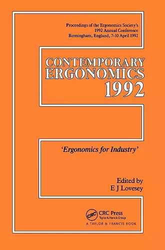 Contemporary Ergonomics cover