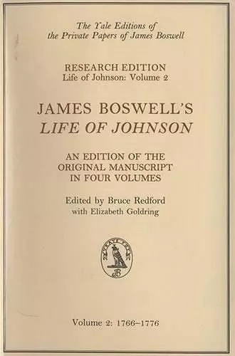 James Boswell's "Life of Johnson" cover