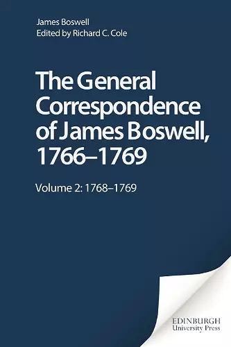 General Correspondence of James Boswell, 1766--1769 cover