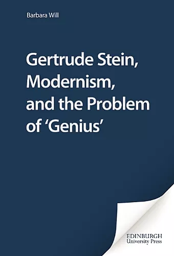 Gertrude Stein, Modernism and the Problem of Genius cover