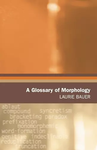 A Glossary of Morphology cover