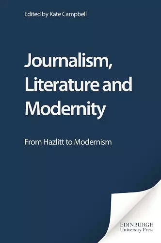 Journalism, Literature and Modernity cover