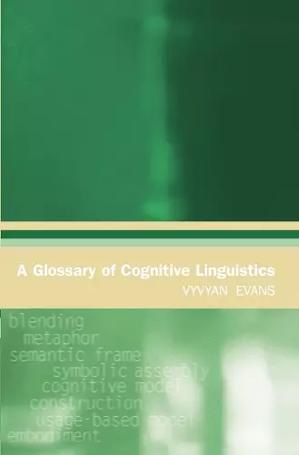 A Glossary of Cognitive Linguistics cover