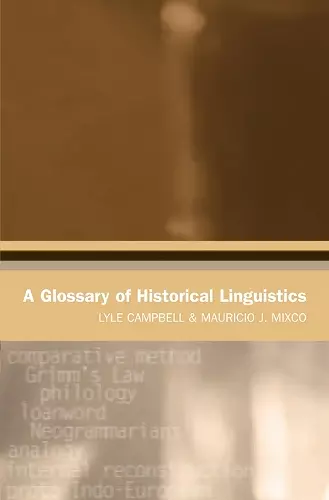 A Glossary of Historical Linguistics cover