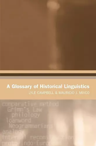 A Glossary of Historical Linguistics cover