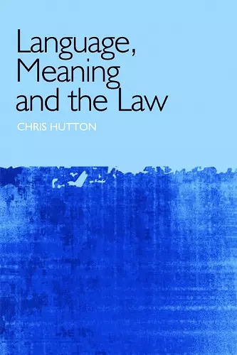 Language, Meaning and the Law cover