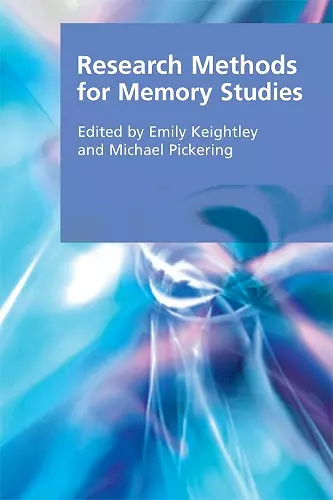 Research Methods for Memory Studies cover